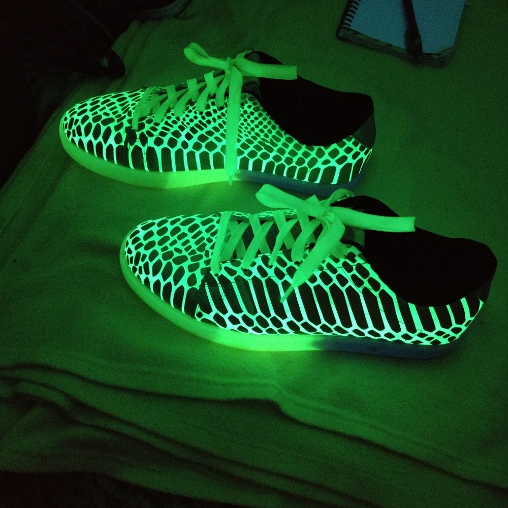 Glow in the dark shoes